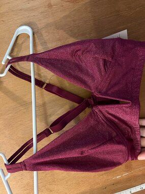 🐻Size XL - Auden - NWT - Burgundy and Sparkles Bra w/Underwire